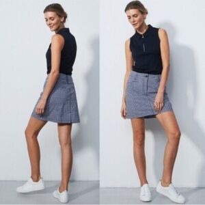 Daily Sports Diane Navy Check Gingham Mini Skirt Skort US 4 Tennis Sport
